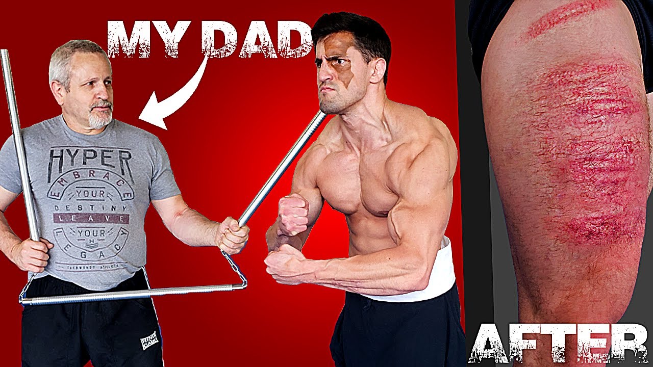My Dad Beats me with a THREE-SECTION STAFF so Nobody else has to | Bodybuilder VS Anime Experiment