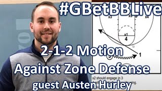 #GBetBBLive: 2-1-2 Motion vs. Zone Defense--Use this against ANY ZONE!