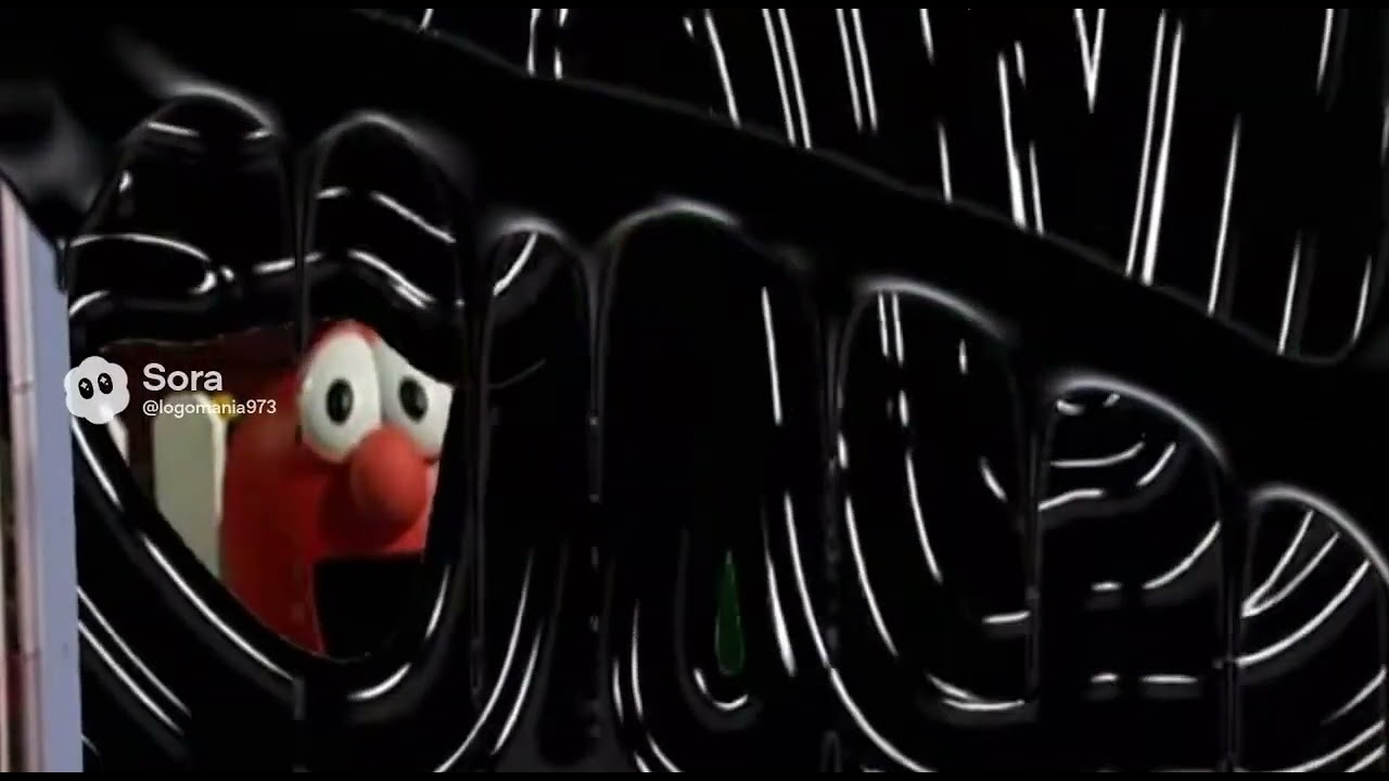 Sora 2 veggie tales analog horror 