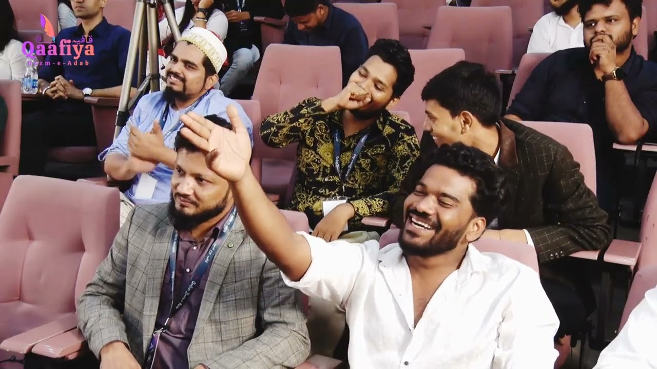 Arif Mahmoodabadi Performing at JASHN-E-QAAFIYA Mushaira | Qaafiya Bazm-e-adab | Mayor Hall Andheri 