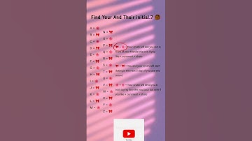 Your Initial Reveals Your Crush