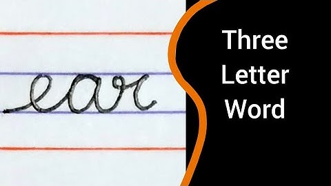 EP #6 | How to write three letter word "ear" 👂 in cursive | LEARN EASILY