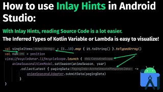 How to use Inlay Hints in Android Studio