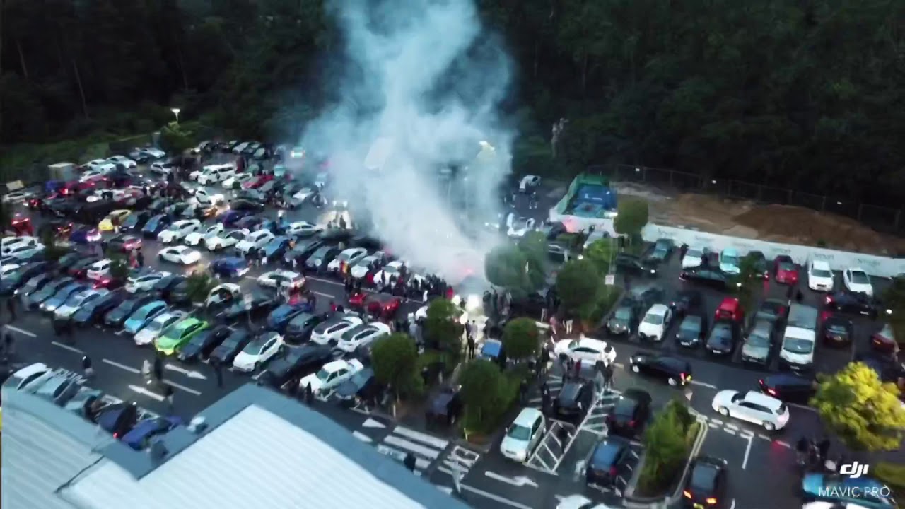 Car meet drone footage London YouTube