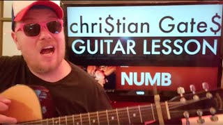 How To Play NUMB guitar Chri$tian Gate$ // easy guitar tutorial beginner lesson easy chords