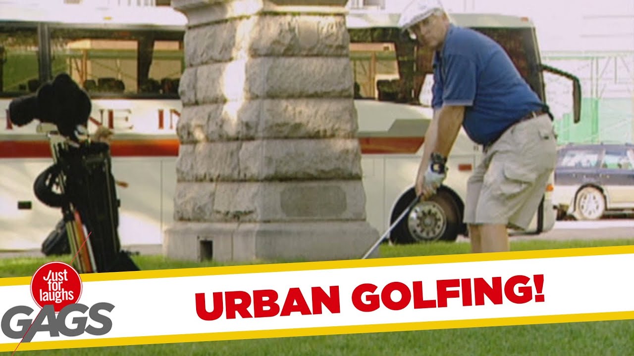 Golfing in the Street Prank! - Just For Laughs Gags