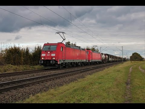 [Doppeltraktion] DB Cargo Bombardier Traxx 185 305-0 und 185 203-7 mit Mischer in Altheim