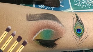 half cut crease eyeshadow practice on hand | step by step eye makeup | artist | design | rakhi saini