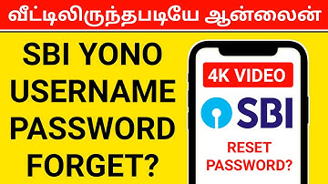 sbi yono username and password forgot Tamil | sbi net banking username and password forgot