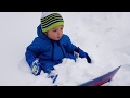 Kieran Snowboarding 1st season - 1 year old
