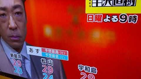 半沢直樹予告と天気予報