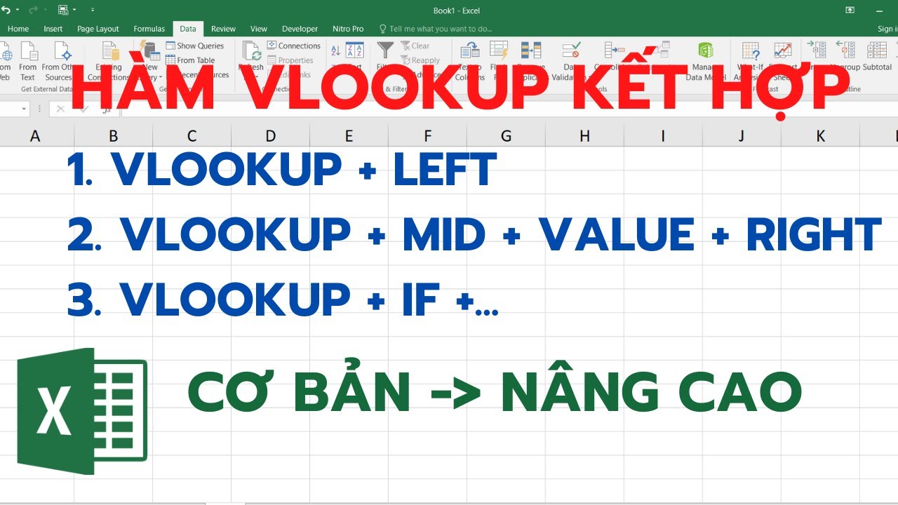 The Vlookup Function Combines The Left Right Mid Value If Function - Youtube