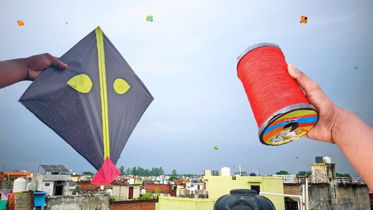 Flying Big Kites 🪁 With || * Mono Kite * || New Manjha Testing Kite Cutting Kite Fighting 