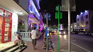 Walking Miami Beach Collins Avenue on Friday Night (February 19, 2021)
