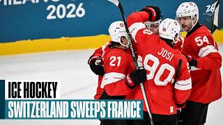 switzerland shuts out france 4 0 men s olympic hockey