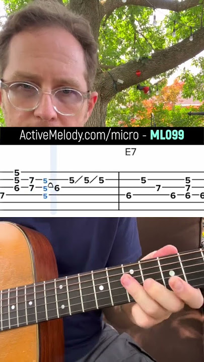 Slow & Simple Acoustic Blues - (with TAB) #guitartabs