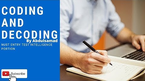Coding and decoding |Nust entry test preparation|👍