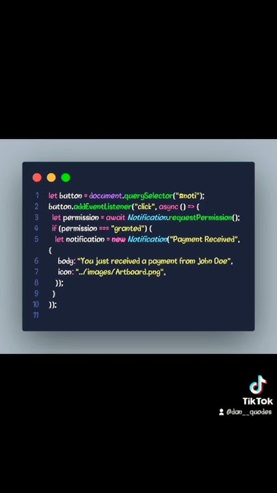 JavaScript Notification API #coding #webinspiration #javascript #js ...
