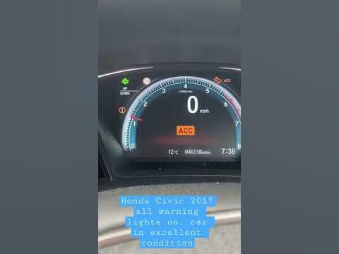 Honda Civic warning lights - YouTube