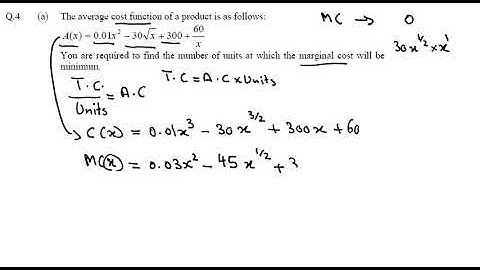 Autumn 2009 Q4a   Derivatives and calculas   icap past paper   quantitative methods   urdu