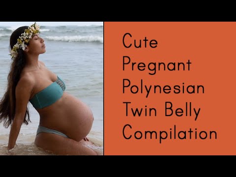 Cute Pregnant Polynesian Twin Belly Compilation | Instagram