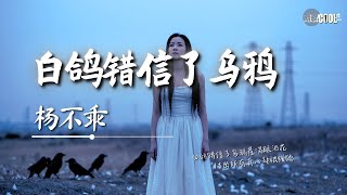 杨不乖 - 白鸽错信了乌鸦「曾炫耀的幸福成了笑话」【🎧AI高质音乐｜拼音动态歌词】#coolsong酷歌