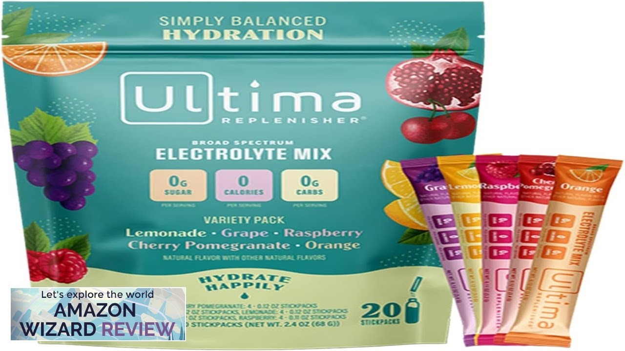 Ultima Replenisher Sugar-Free Daily Electrolyte Drink Mix–Original Variety 20 Review
