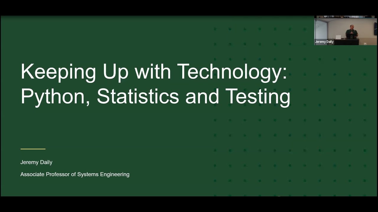 Systems Engineering Friday Talks | Keeping up with Technology: Python ...