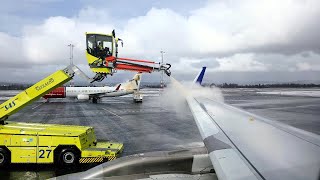 Sas Connect Airbus A320Neo De-Icing & Departure From Oslo Airport