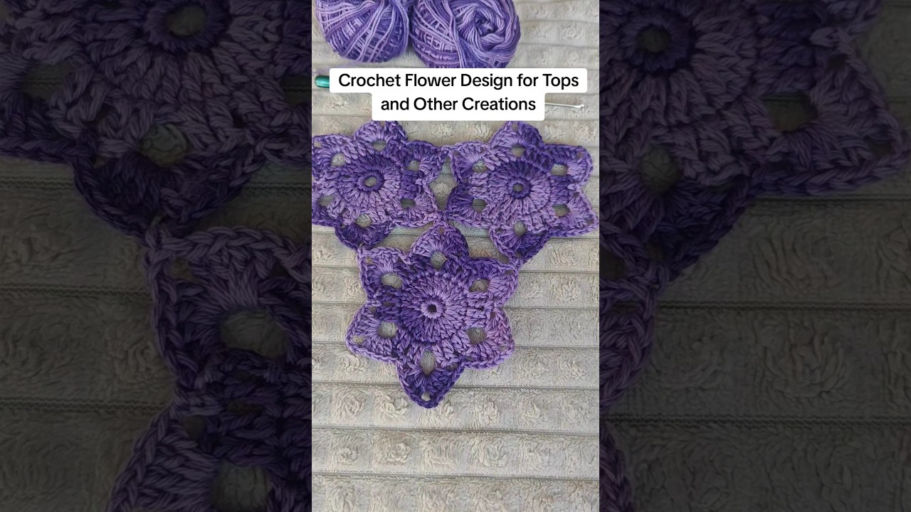 Crochet Flower Motif. How to Join Crochet Motifs Together 