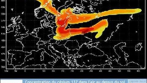 Chernobyl 25 years ago;  radioactive Cesium 137 cloud over Russia and Europe