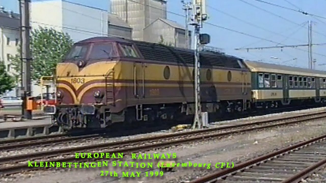 European Railways in the 1990s Kleinbettingen Station (Luxembourg CFL) on 27th May 1999