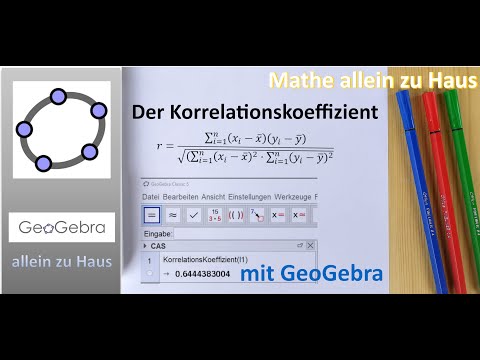 Den Korrelationskoeffizienten mit GeoGebra berechnen