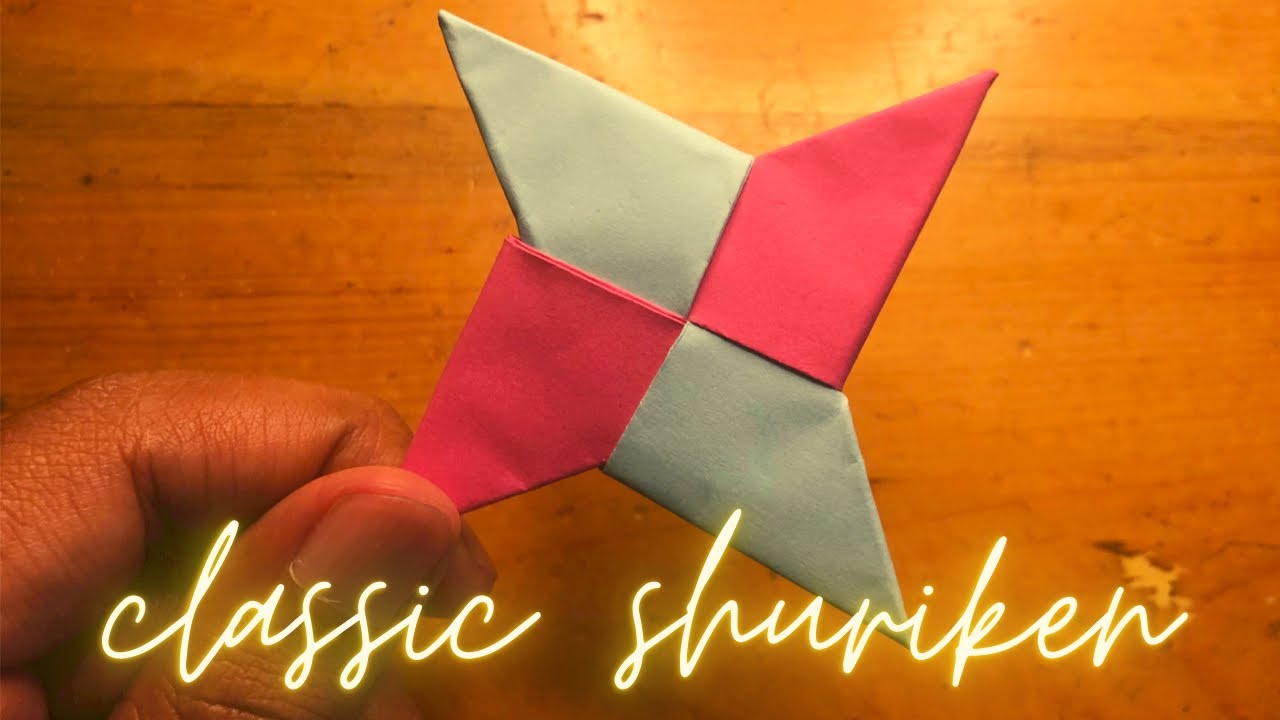 Cara membuat origami shuriken | how to make origami of shuriken - YouTube