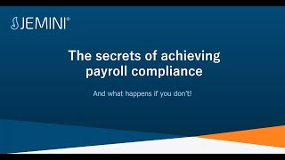 Webinar - The Secrets to Payroll Compliance