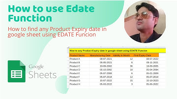 How to use Edate Function