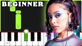 Say So - Doja Cat | BEGINNER ONE HAND PIANO TUTORIAL