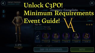 Unlock C3PO! Minimum Requirements and Event Guide! Star Wars Galaxy of Heroes