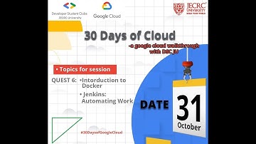 30DaysOfCloud at DSC JU | SESSION 6 |DEVELOPERS STUDENT CLUB | Google Cloud | JECRC UNIVERSITY