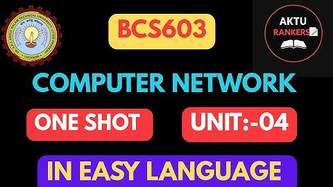 BCS603 | Computer Network Unit 4 One Shot 🔥 | AKTU | Easy Explanation in Hindi