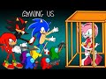 Among Us Sonic VS Knuckles &amp; Shadow to rescue Amy - 어몽어스 Peanut among us animation