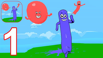 Falling Sausage - Fun Race 3D - Gameplay Part 1 All Levels 1 - 20 (Android, iOS)