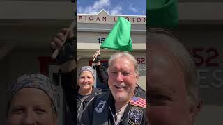 The American Legion Riders Take Part in the Indy 500 Green Flag Relay
