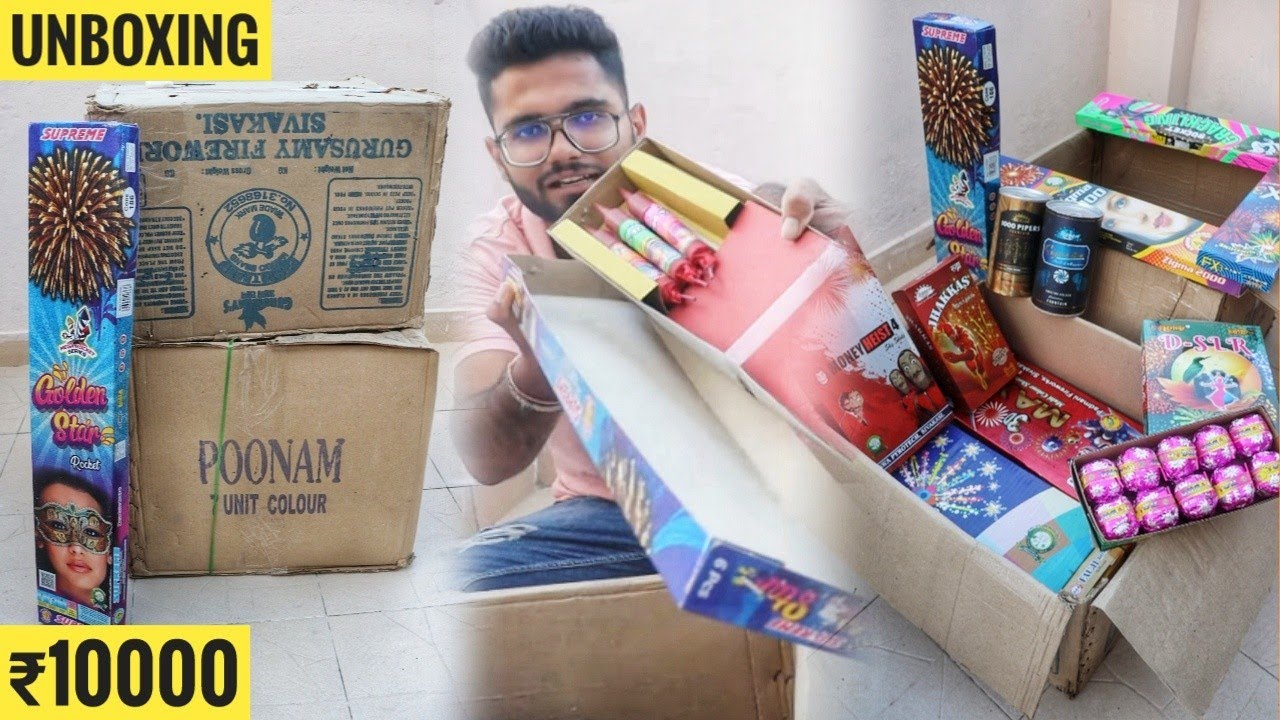 ₹10000 Diwali Fireworks Stash Giftbox Unboxing • Monish Diwali Stash 2024 Unboxing
