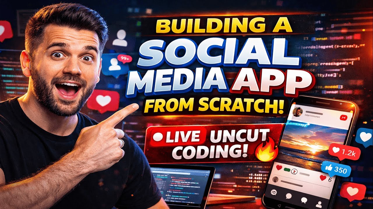 Building a SOCIAL MEDIA APP from Scratch 🔴 LIVE Coding (Instagram Killer?)