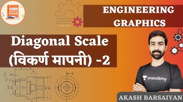 Diagonal Scale (विकर्ण मापनी) -2 | ENGINEERING GRAPHICS | Akash Barsaiyan