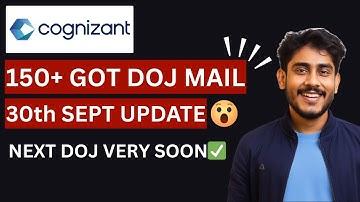Cognizant DOJ Update | Date Of Joining Mail | 30th September DOJ Update | #cognizant #cts #doj