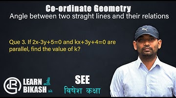 Question 3|| Co-ordinate Geometry (Angles between two st lines)|| Opt. Math||SEE (Grade 10)