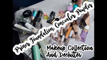 Makeup Collection and Declutter 2021 | Primer, Foundation,  Concealer, and Powder