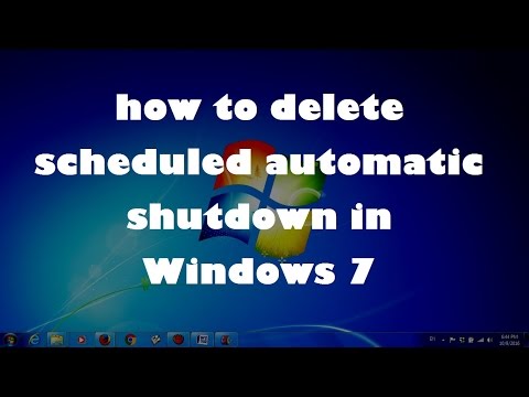 How to delete scheduled automatic shutdown in Windows 7 ?